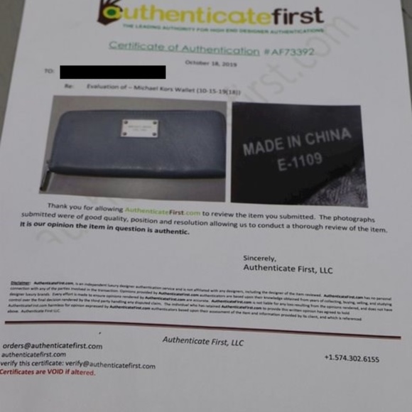 Michael Kors Blue Leather Purse With Wallet & COA - Picture 8 of 8